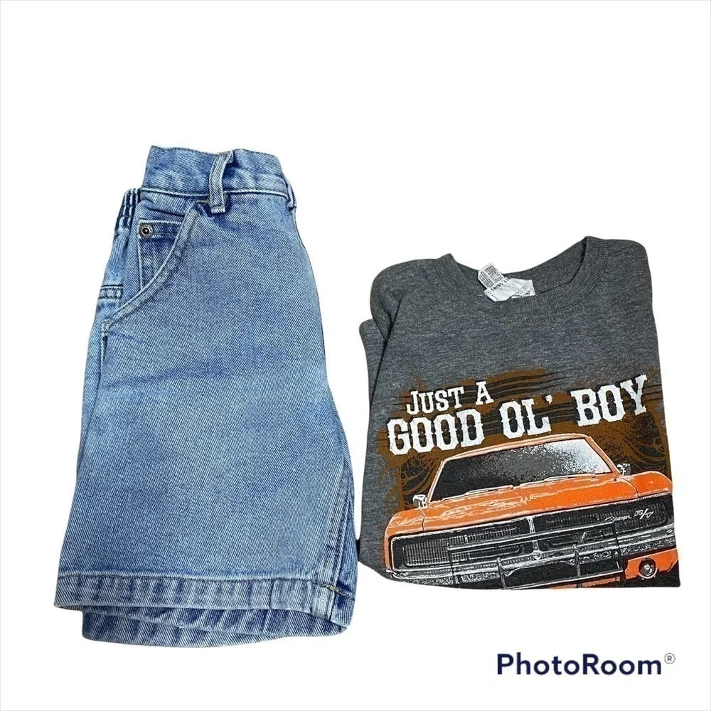 Dukes of Hazard Jean Shorts Outfit Bundle Sz 4 Boys